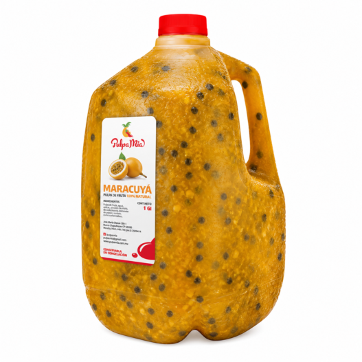 Pulpa de maracuyá galón Pulpamía para frappes y bebidas tropicales