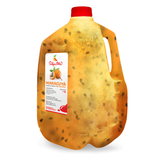 Pulpa de Maracuyá galón PULPA MÍA ideal para preparar bebidas, smoothies, postres y recetas tropicales