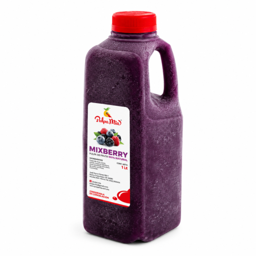 Pulpa Mixberry litro Pulpamia para frappes y bebidas de frutos rojos
