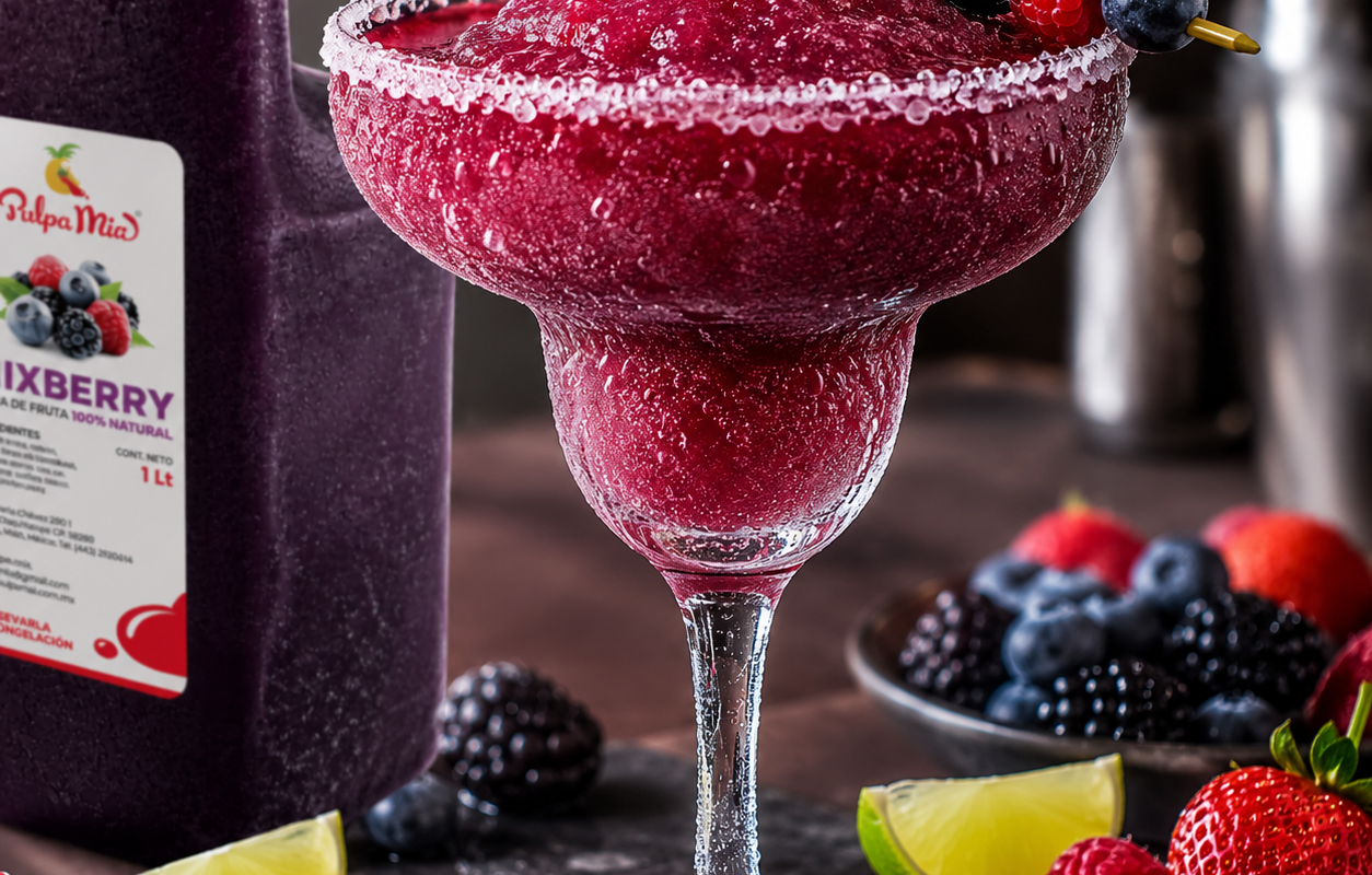 Smoothie de Mixberry con pulpa Pulpamia para cafeterías