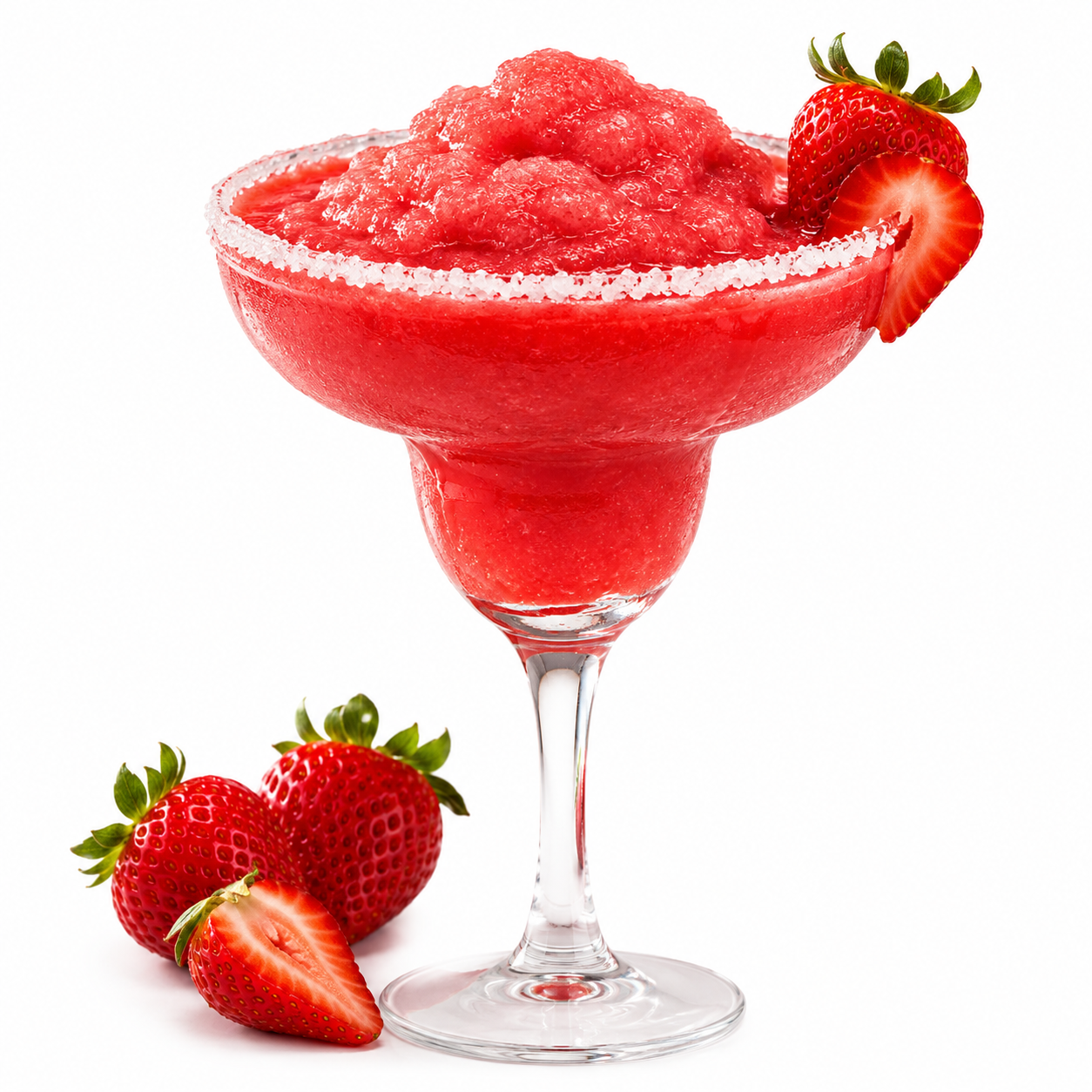 Margarita de fresa preparada con pulpa Pulpamia