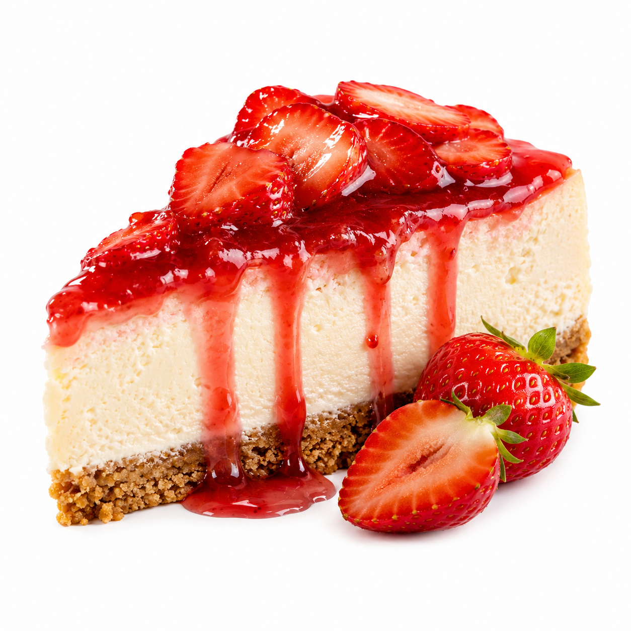 Cheesecake de fresa preparado con pulpa Pulpamia