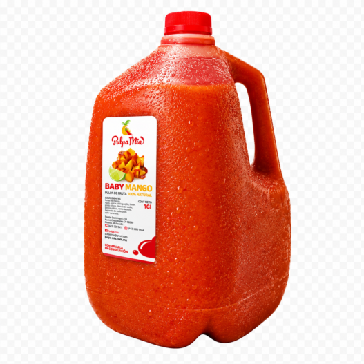 Baby Mango galón Pulpamía de mango con limón y chamoy