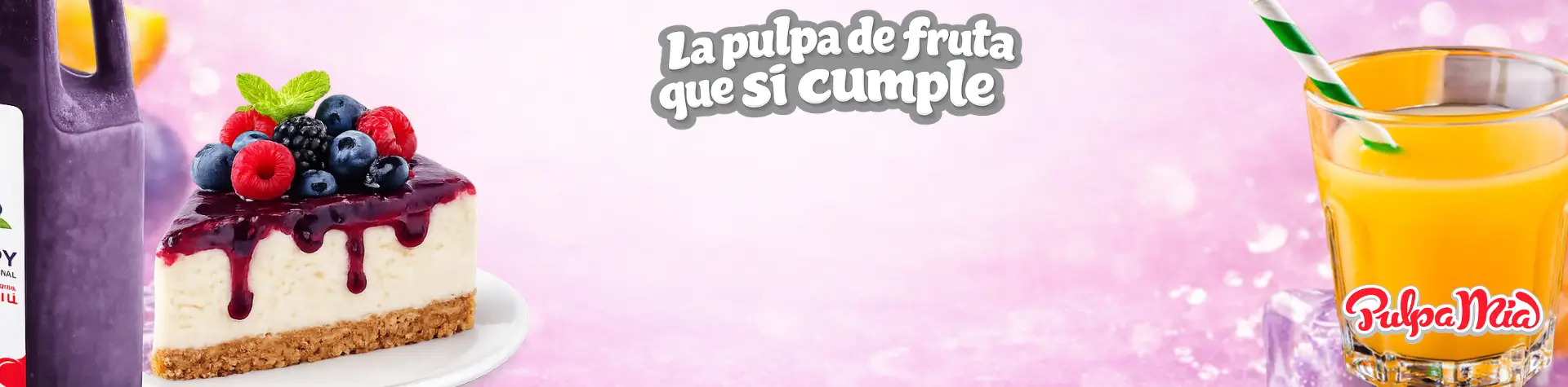 Pulpa de fruta natural para bebidas y postres PulpaMía