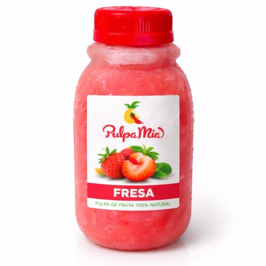 pulpa de fresa pulpamia 250 ml concentrado para frappes y smoothies