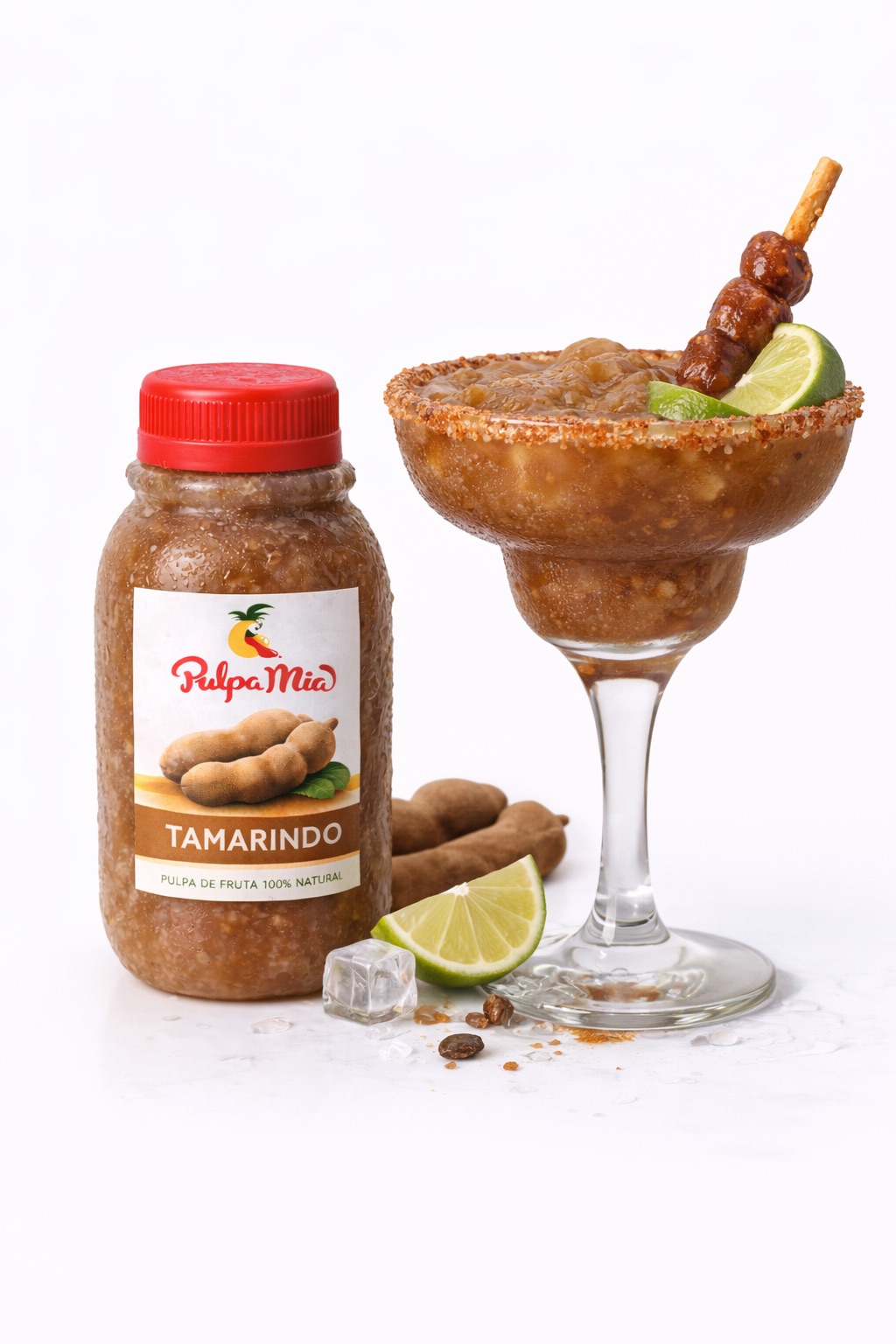 mezcalada de tamarindo preparada con pulpa pulpamia bebida mexicana