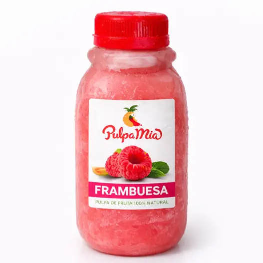 pulpa de frambuesa pulpamia 250 ml concentrado para frappes y smoothies