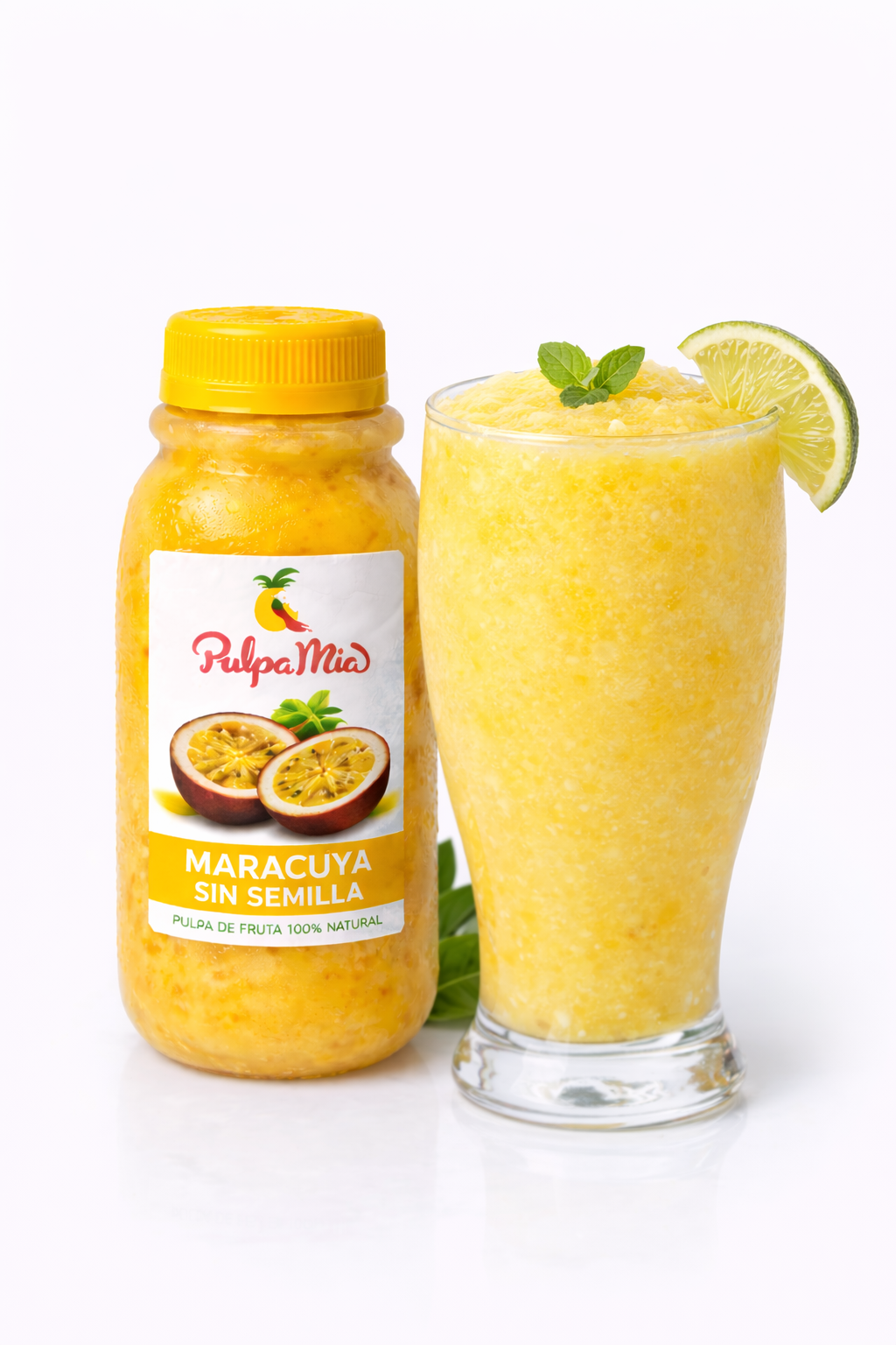 smoothie de maracuya sin semilla con pulpa pulpamia bebida tropical