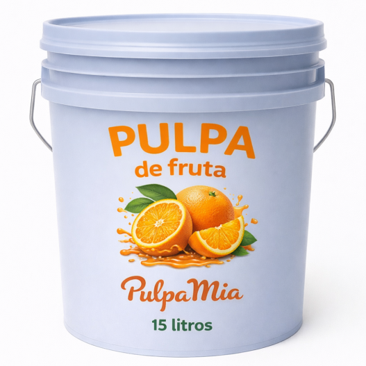 Pulpa de naranja 15 litros pulpamia en cubeta pulpa de fruta para bebidas y helados