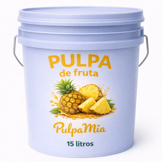 Pulpa de piña 15 litros pulpamia en cubeta pulpa de fruta para bebidas y frappes