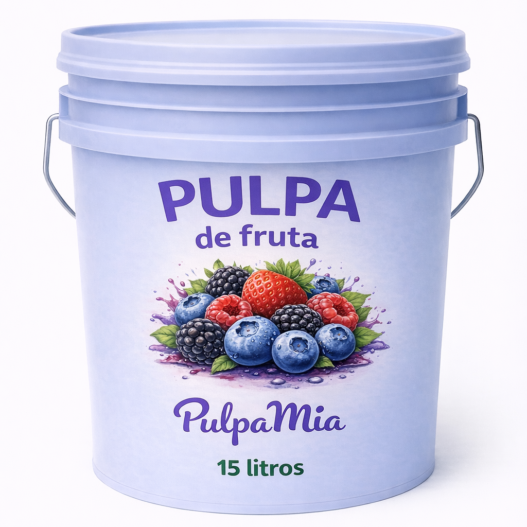Pulpa de mixberry 15 litros pulpamia en cubeta pulpa de fruta para bebidas y frappes de frutos rojos