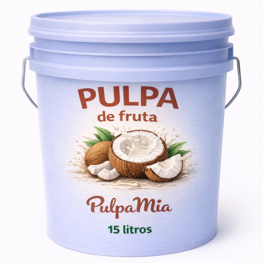 Pulpa de coco 15 litros pulpamia en cubeta pulpa de fruta para bebidas y piña colada