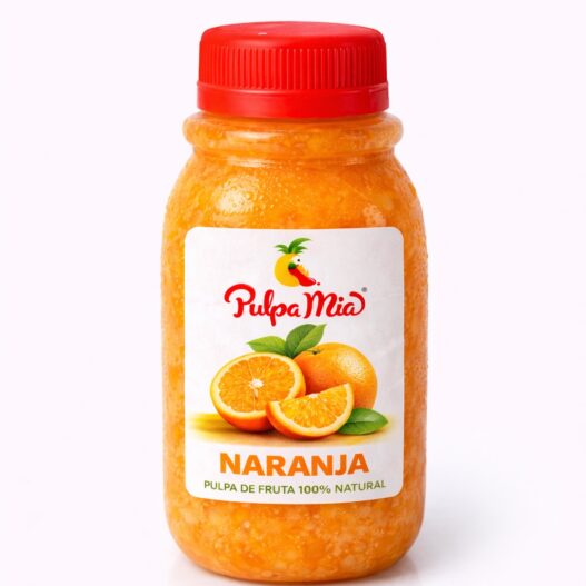 Pulpa de naranja 250 ml Pulpamía para frappes y bebidas refrescantes