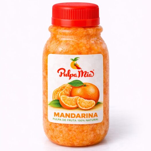 Pulpa de mandarina 250 ml Pulpamía para frappes y bebidas refrescantes