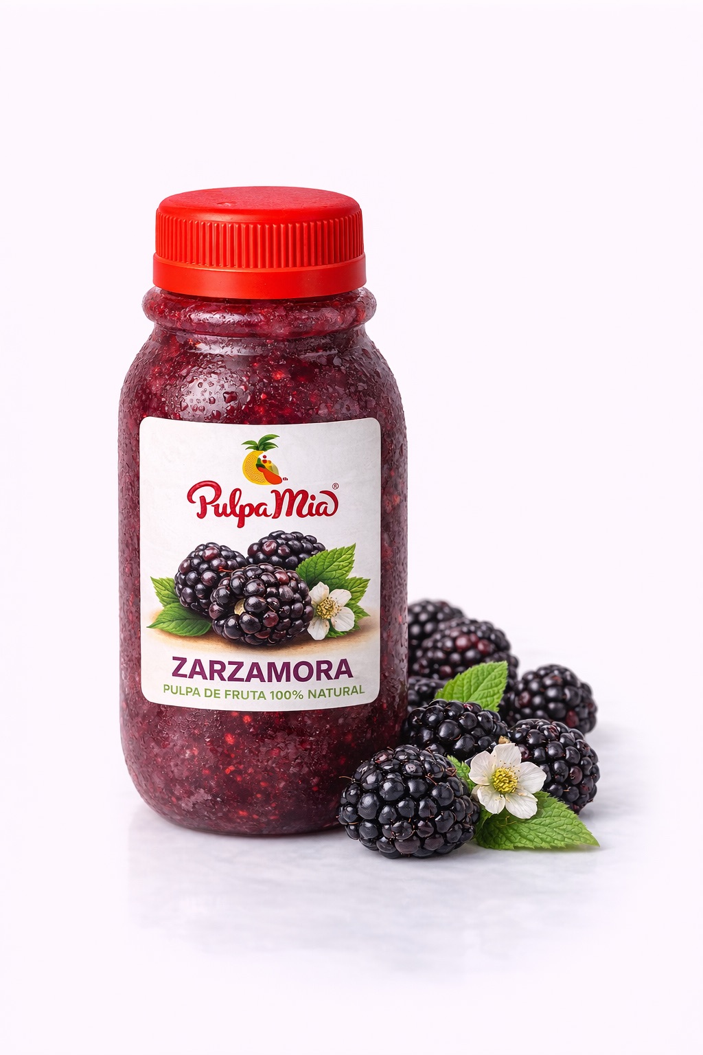 Pulpa de zarzamora 250 ml Pulpamía para frappes y bebidas