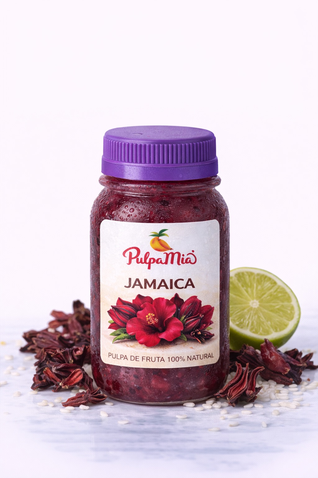pulpa de jamaica pulpamia 250 ml concentrado para frappes