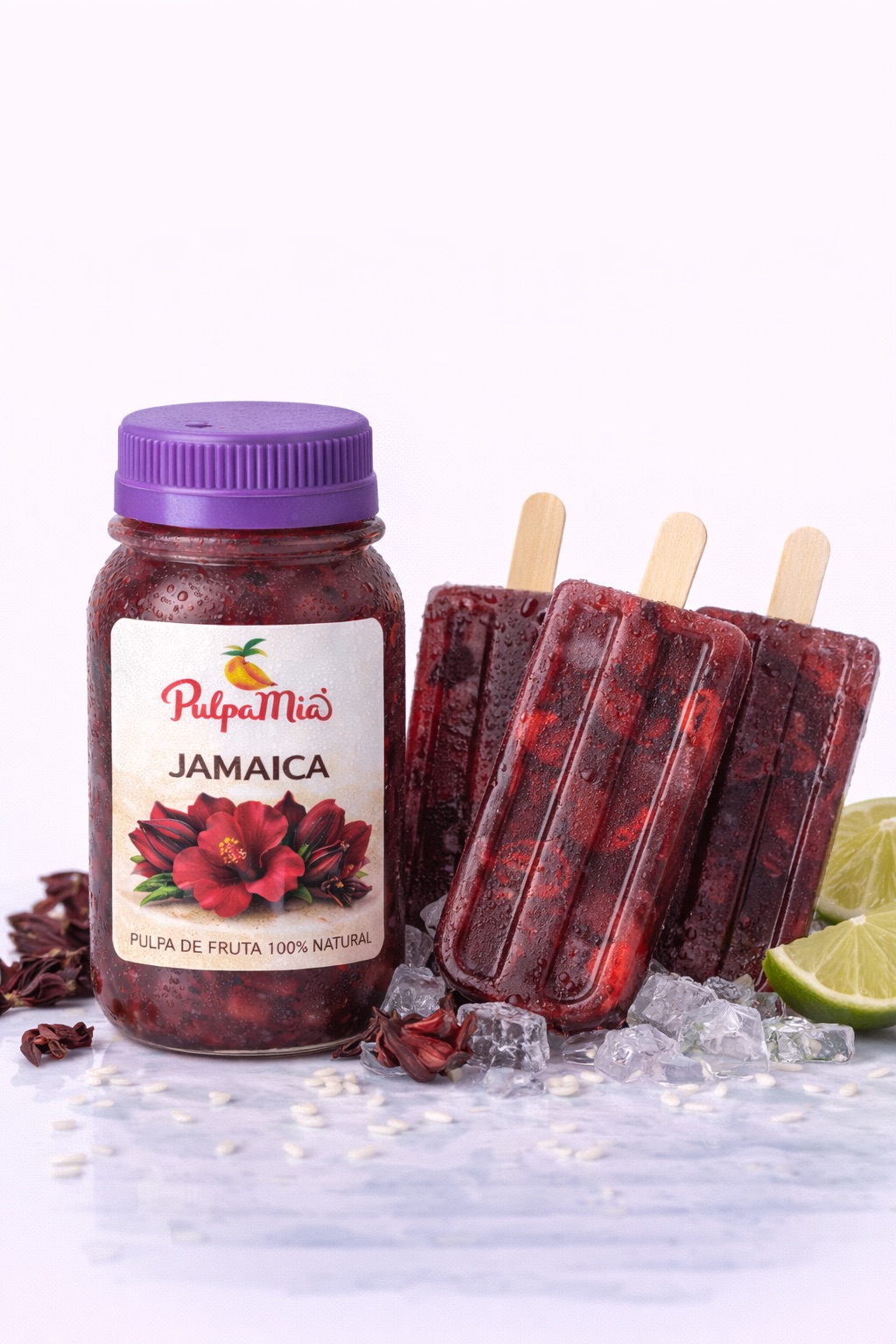 pulpa de jamaica pulpamia 250 ml concentrado para frappes