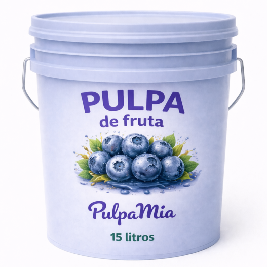 Pulpa de blueberry cubeta 15 litros Pulpamía para frappes y smoothies