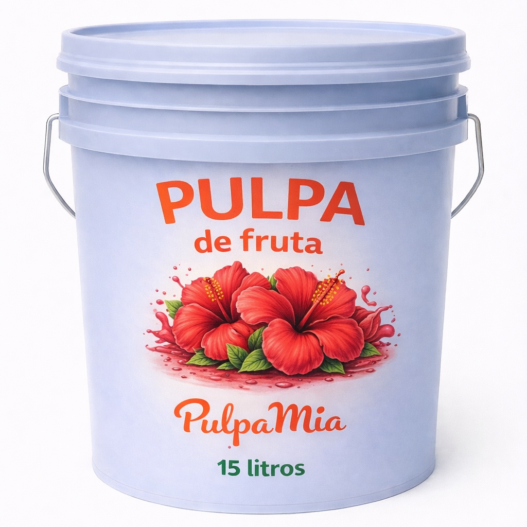 pulpa de jamaica pulpamia 15 litros cubeta concentrado para bebidas