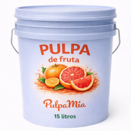 Pulpa de toronja cubeta 15 litros Pulpamía para bebidas y frappes