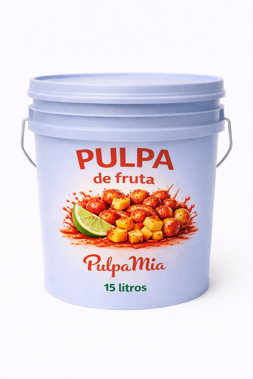 Baby Mango cubeta 15 litros Pulpamía de mango con limón y chamoy