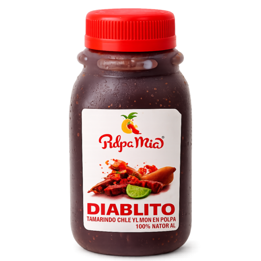 diablito pulpamia 250 ml tamarindo chamoy limon snack mexicano