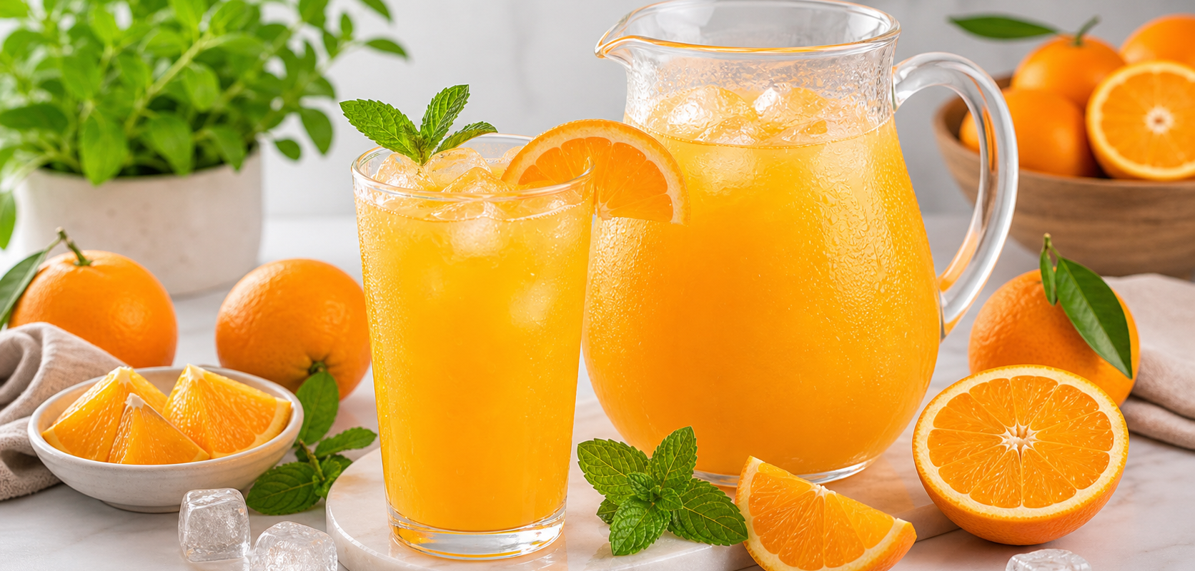 Agua fresca de naranja con pulpa Pulpamia para restaurantes