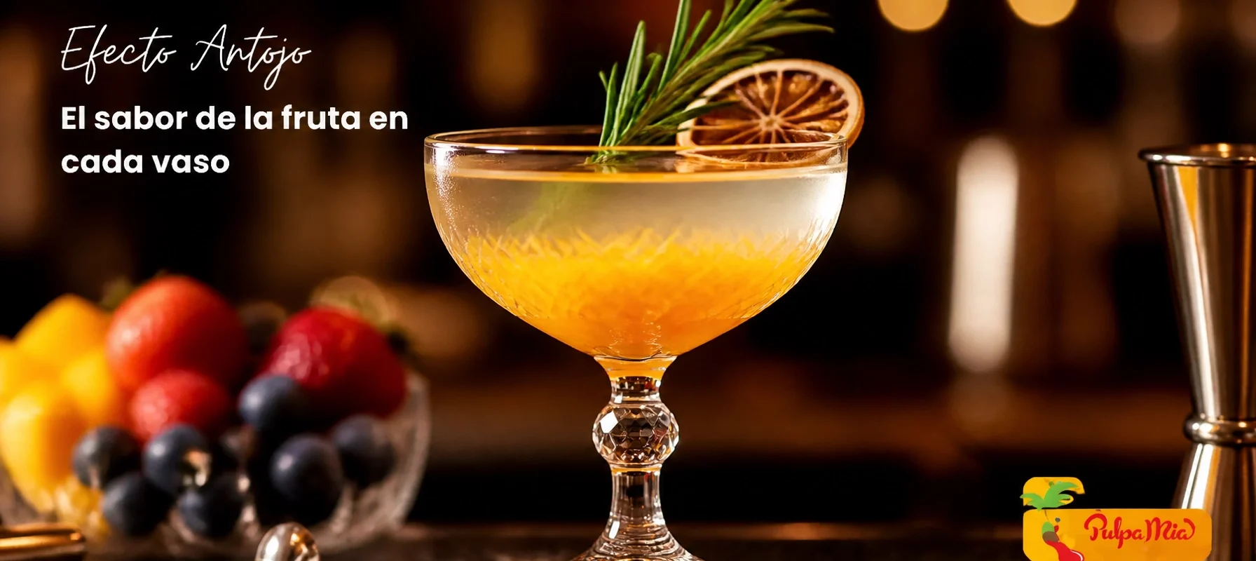 Pulpa para mixologia de autor Pulpamia en cocteleria con fruta