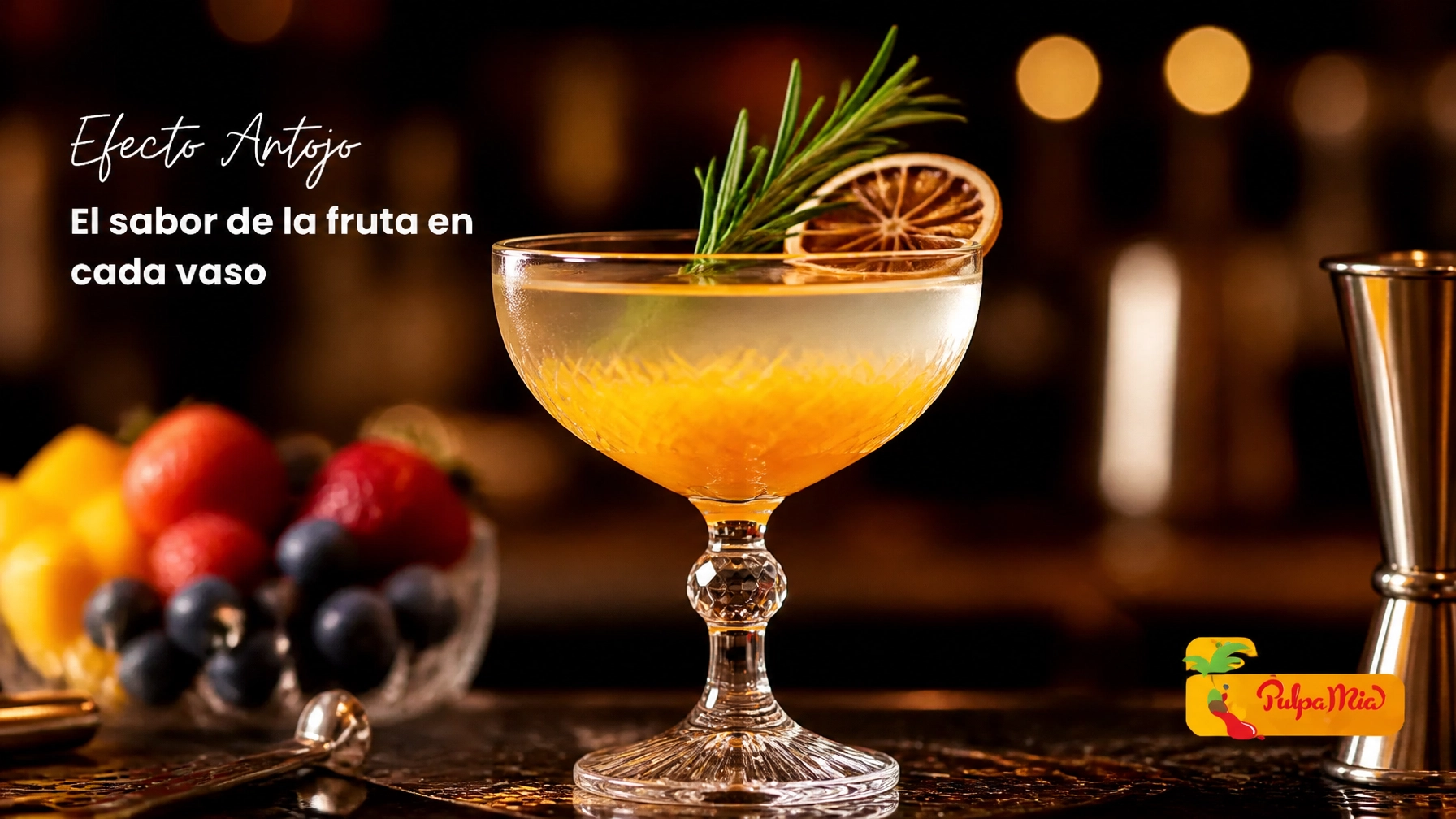 Pulpa para mixologia de autor Pulpamia en cocteleria con fruta