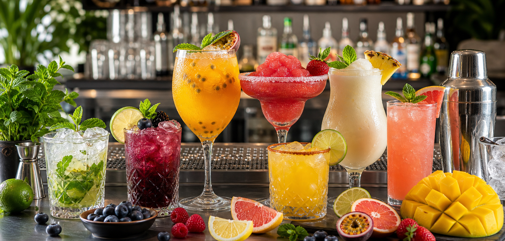 Pulpa para bares Pulpamia aplicada en coctelería y bebidas frozen