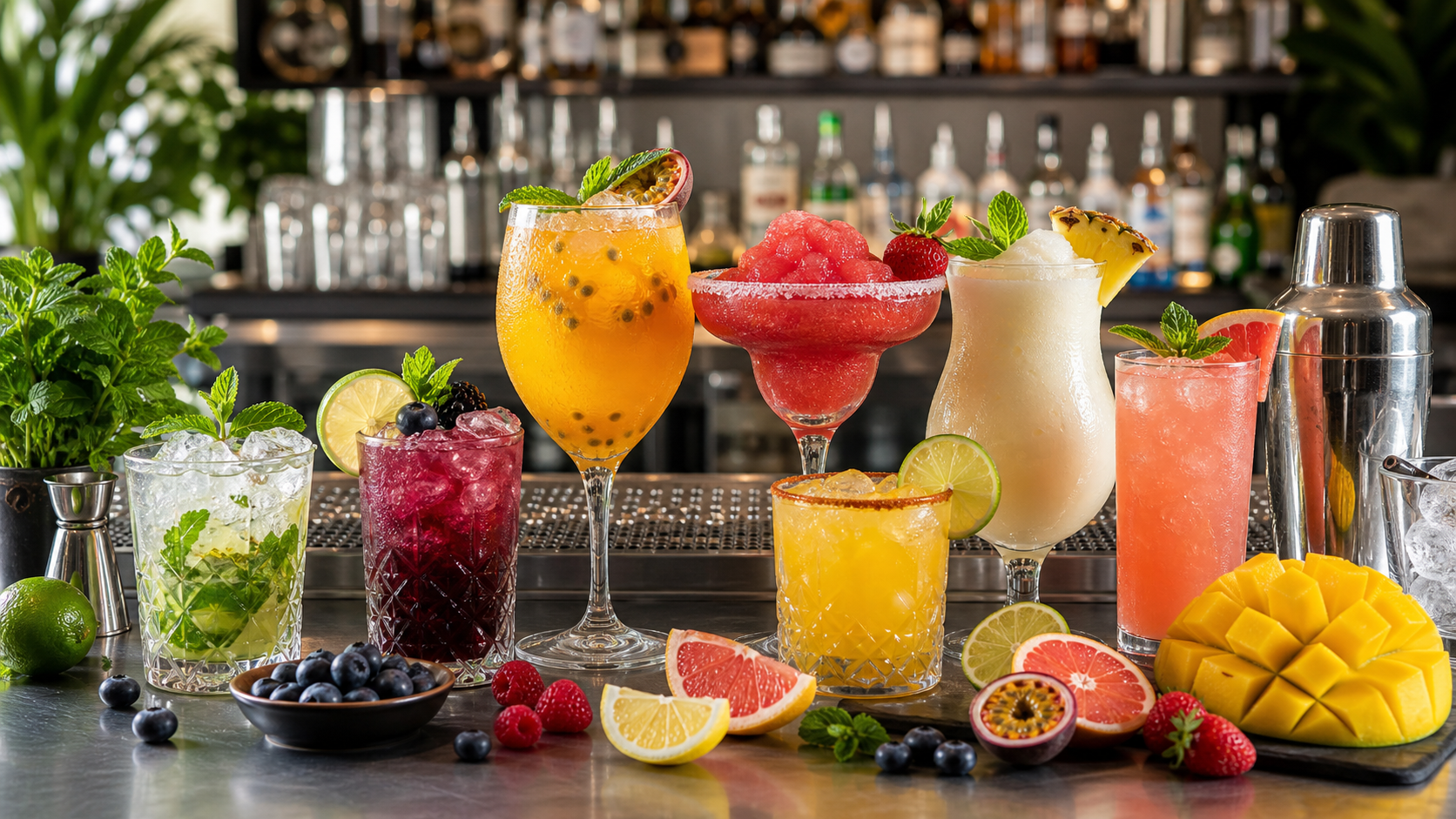 Pulpa para bares Pulpamia aplicada en coctelería y bebidas frozen