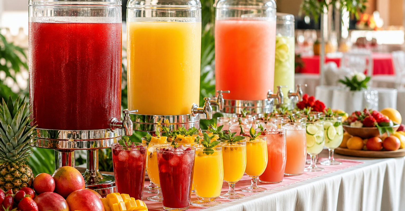 Pulpa para eventos Pulpamia en bebidas para banquetes