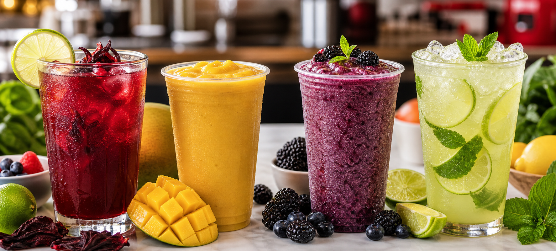 Pulpa para menus de temporada Pulpamia en bebidas comerciales
