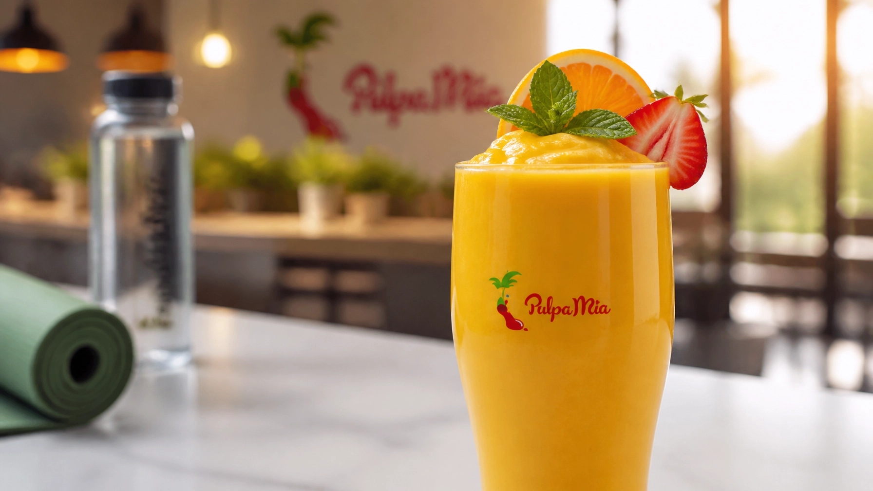 Pulpa para smoothies Pulpamia en bebida funcional para cafeterías