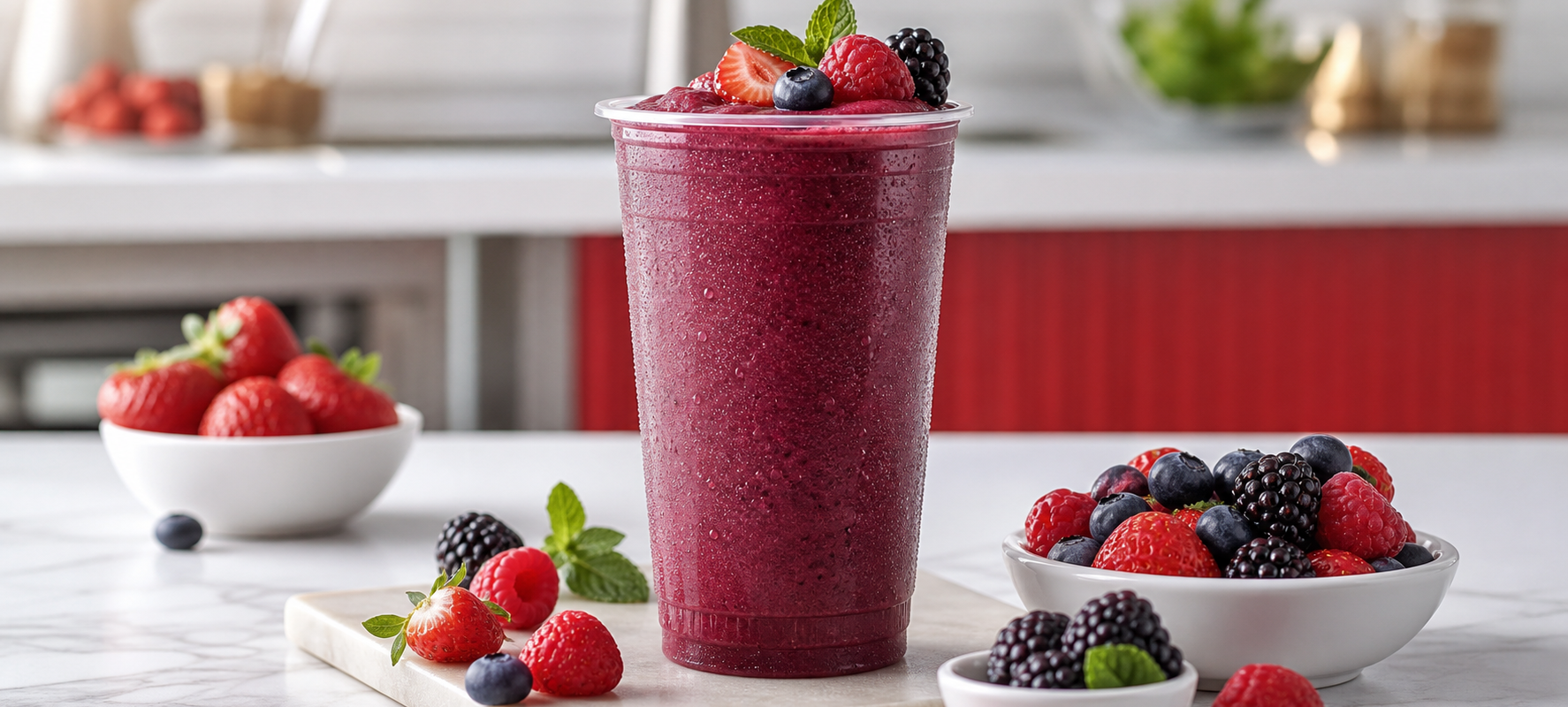 Smoothie de Mixberry con pulpa Pulpamia para cafeterías
