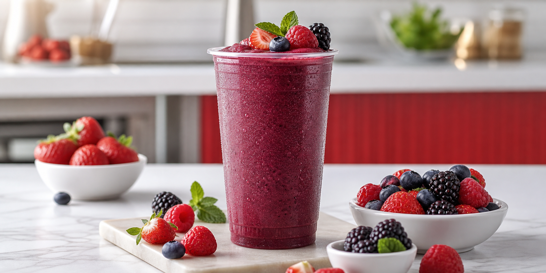 Smoothie de Mixberry con pulpa Pulpamia para cafeterías