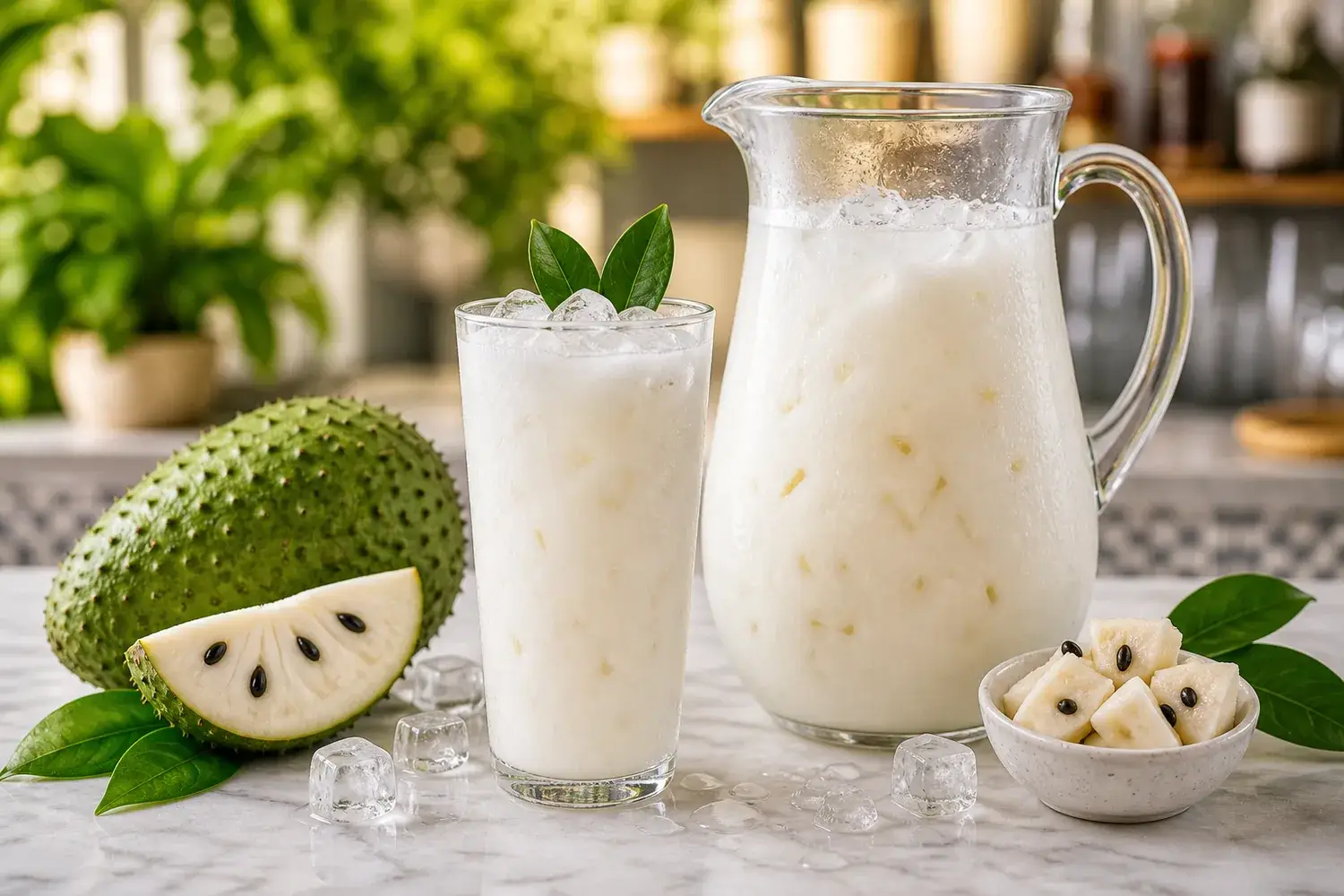 Agua fresca de guanabana con pulpa Pulpamia para restaurantes y hoteles