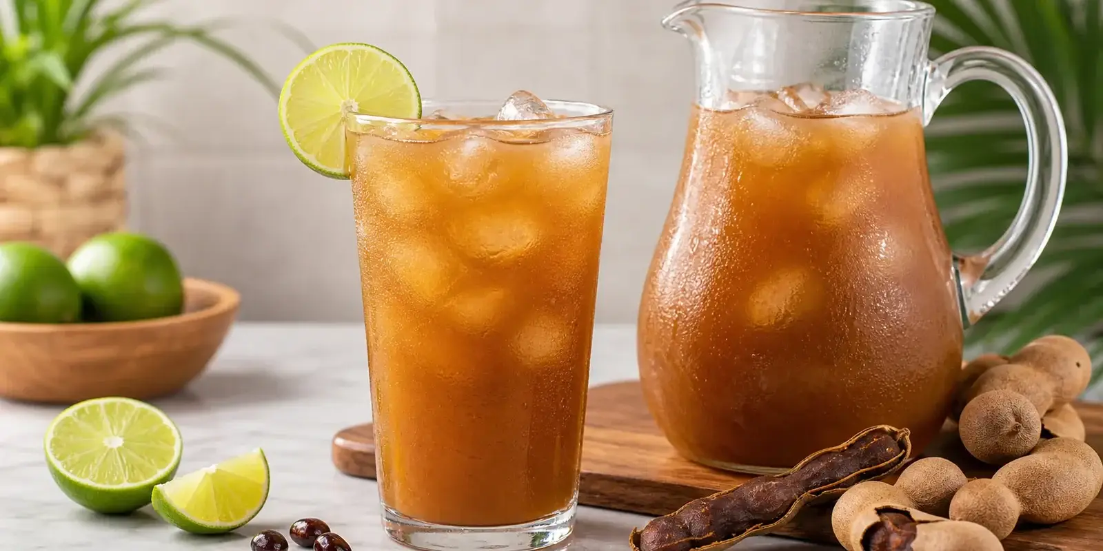 Agua fresca de tamarindo con pulpa Pulpamia para restaurantes