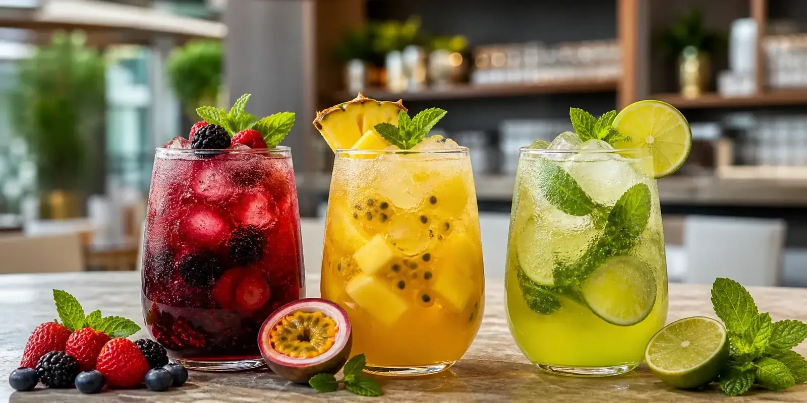 Bebidas sin alcohol con pulpa Pulpamia para restaurantes y bares
