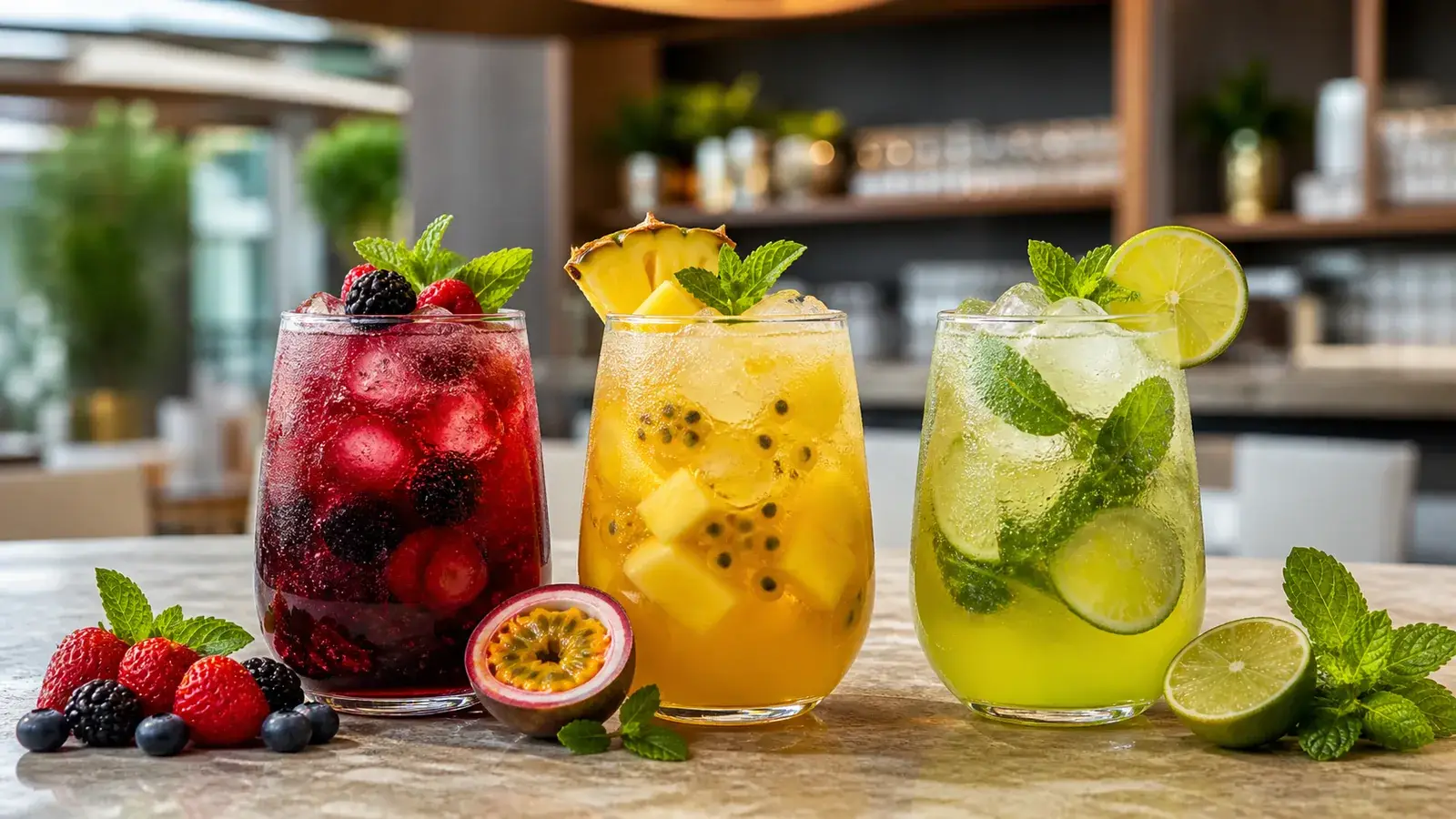 Bebidas sin alcohol con pulpa Pulpamia para restaurantes y bares