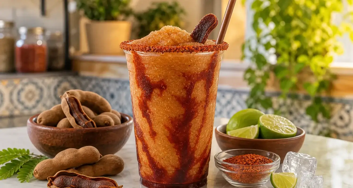 Chamoyada de tamarindo con pulpa Pulpamia para cafeterias y restaurantes