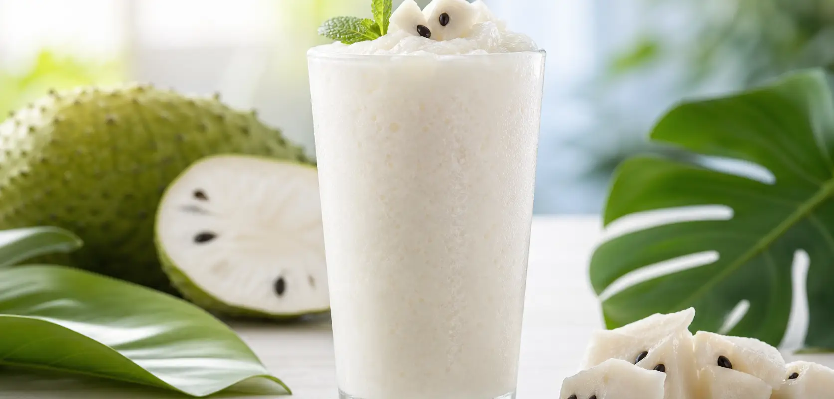 Frappe de guanabana con pulpa Pulpamia para cafeterias