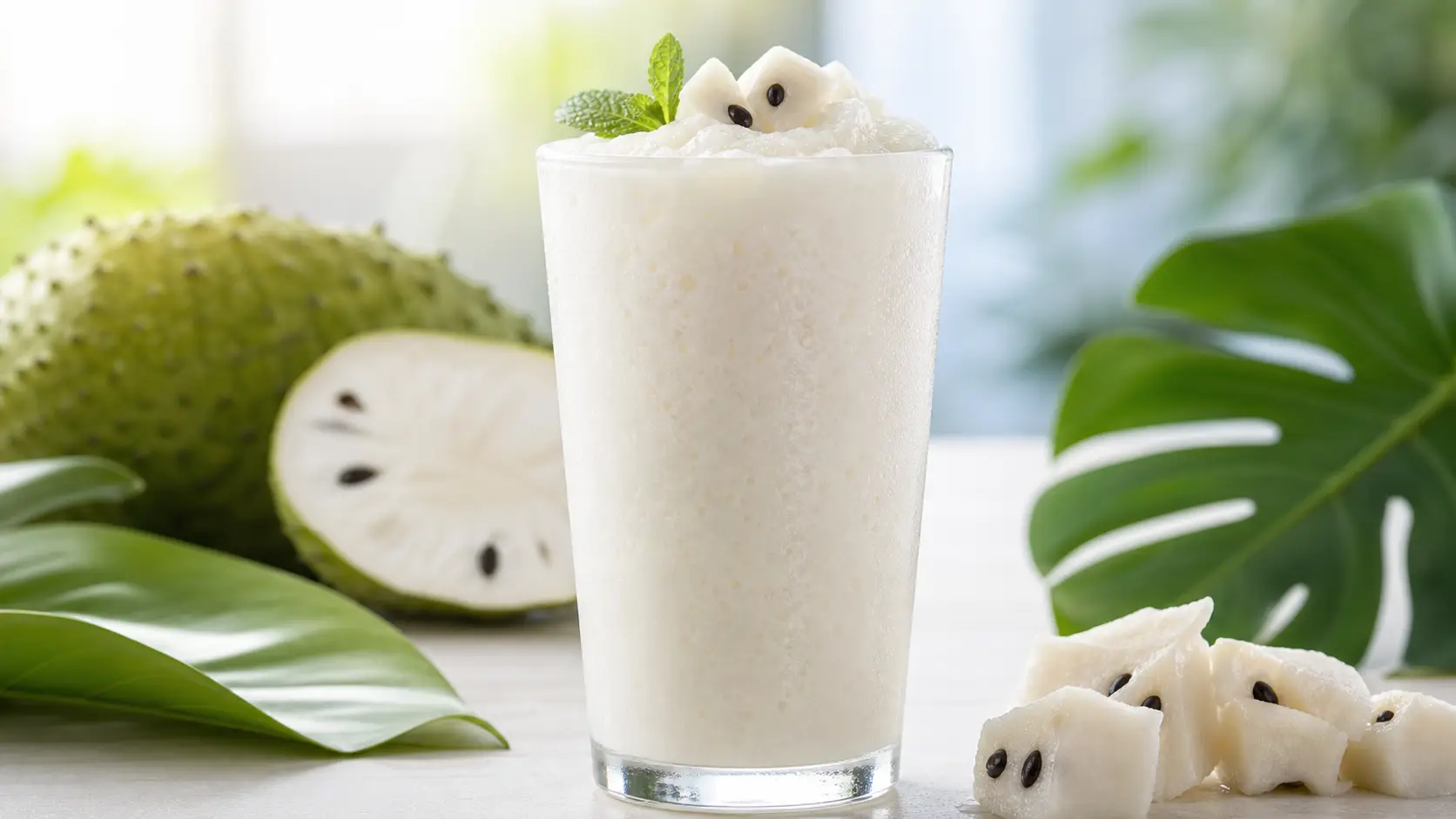 Frappe de guanabana con pulpa Pulpamia para cafeterias
