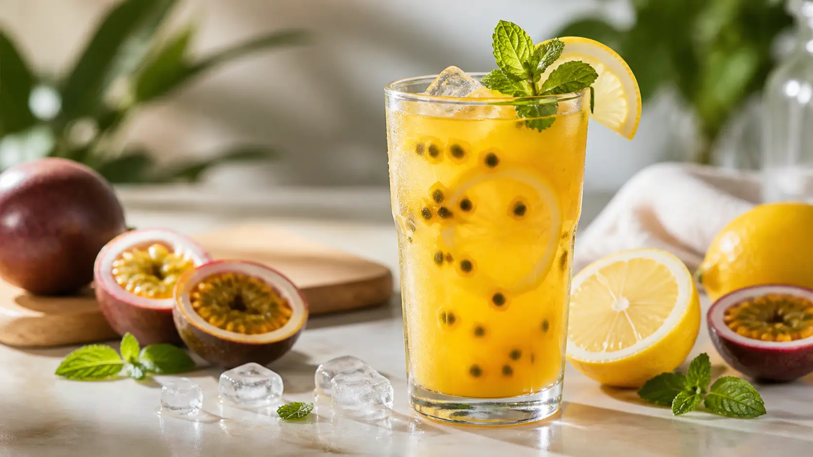 Limonada de maracuya con pulpa Pulpamia para restaurantes