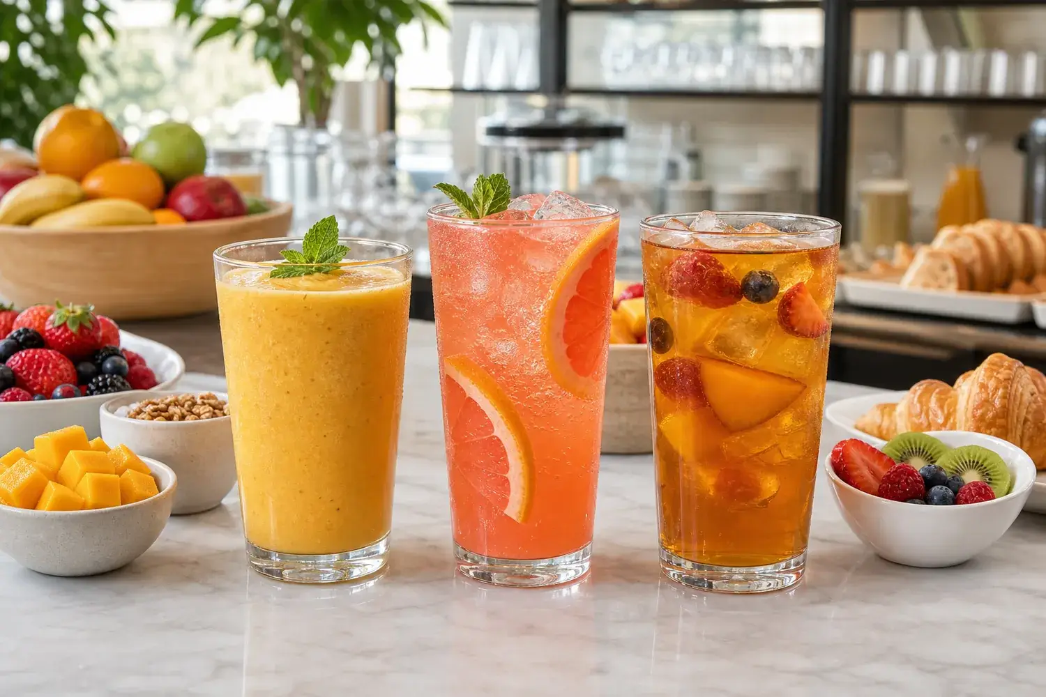 Pulpa para bebidas de desayuno Pulpamia en smoothies aguas frescas y bebidas frutales