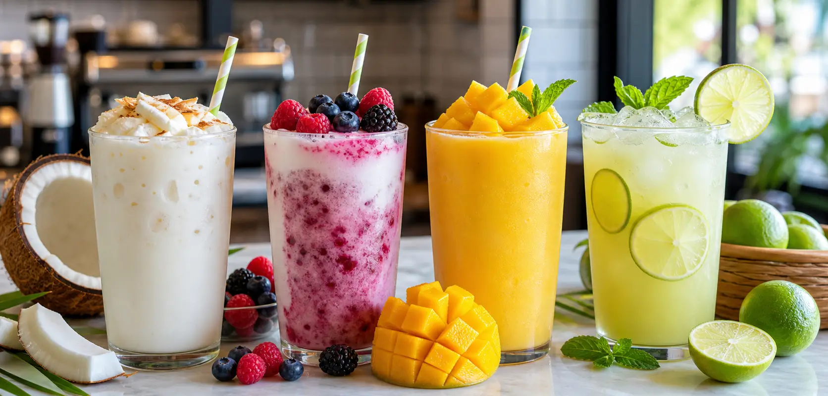 Pulpa para bebidas cremosas Pulpamia en sodas frappes y bebidas frias