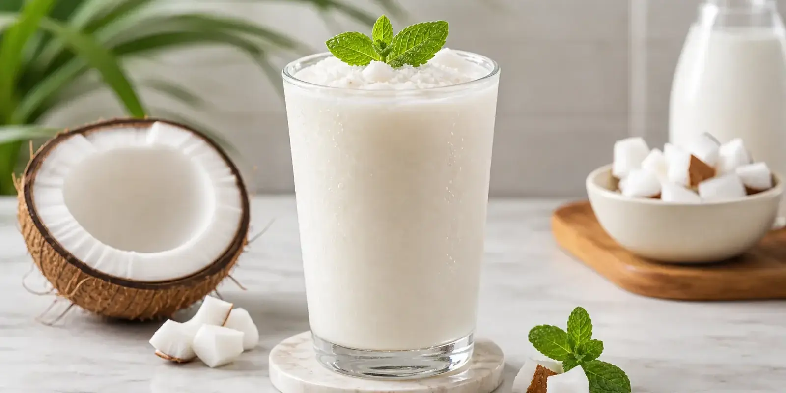 Smoothie de coco con pulpa Pulpamia para cafeterias y restaurantes