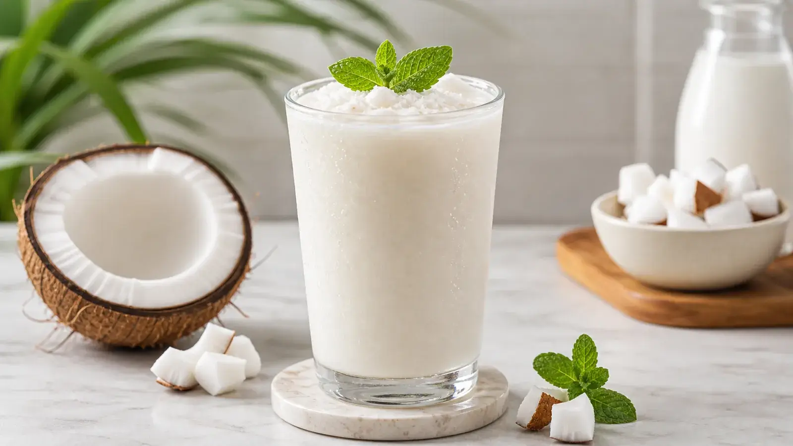 Smoothie de coco con pulpa Pulpamia para cafeterias y restaurantes