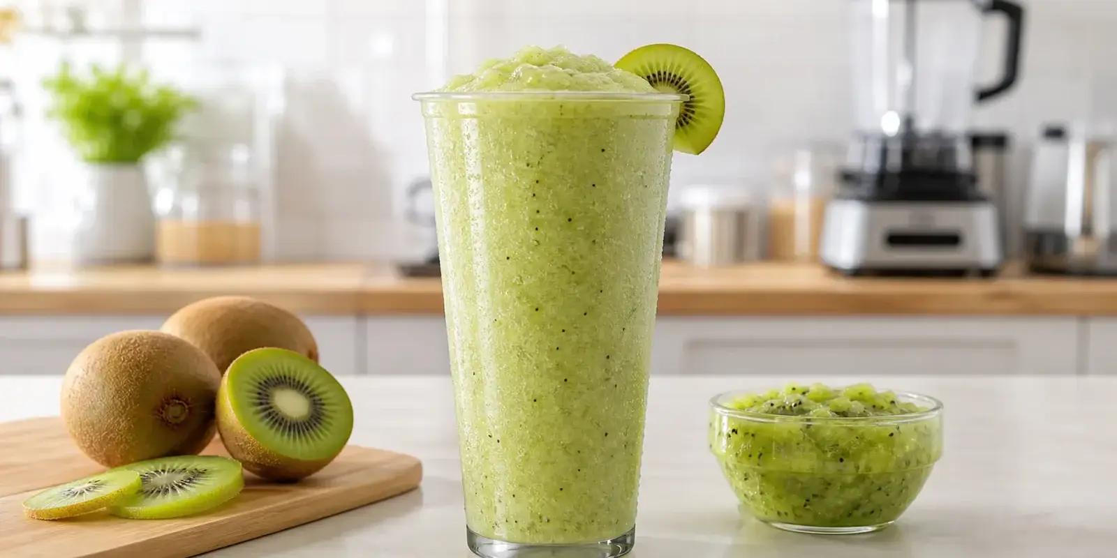 Frappé de kiwi con pulpa Pulpamia para cafeterías