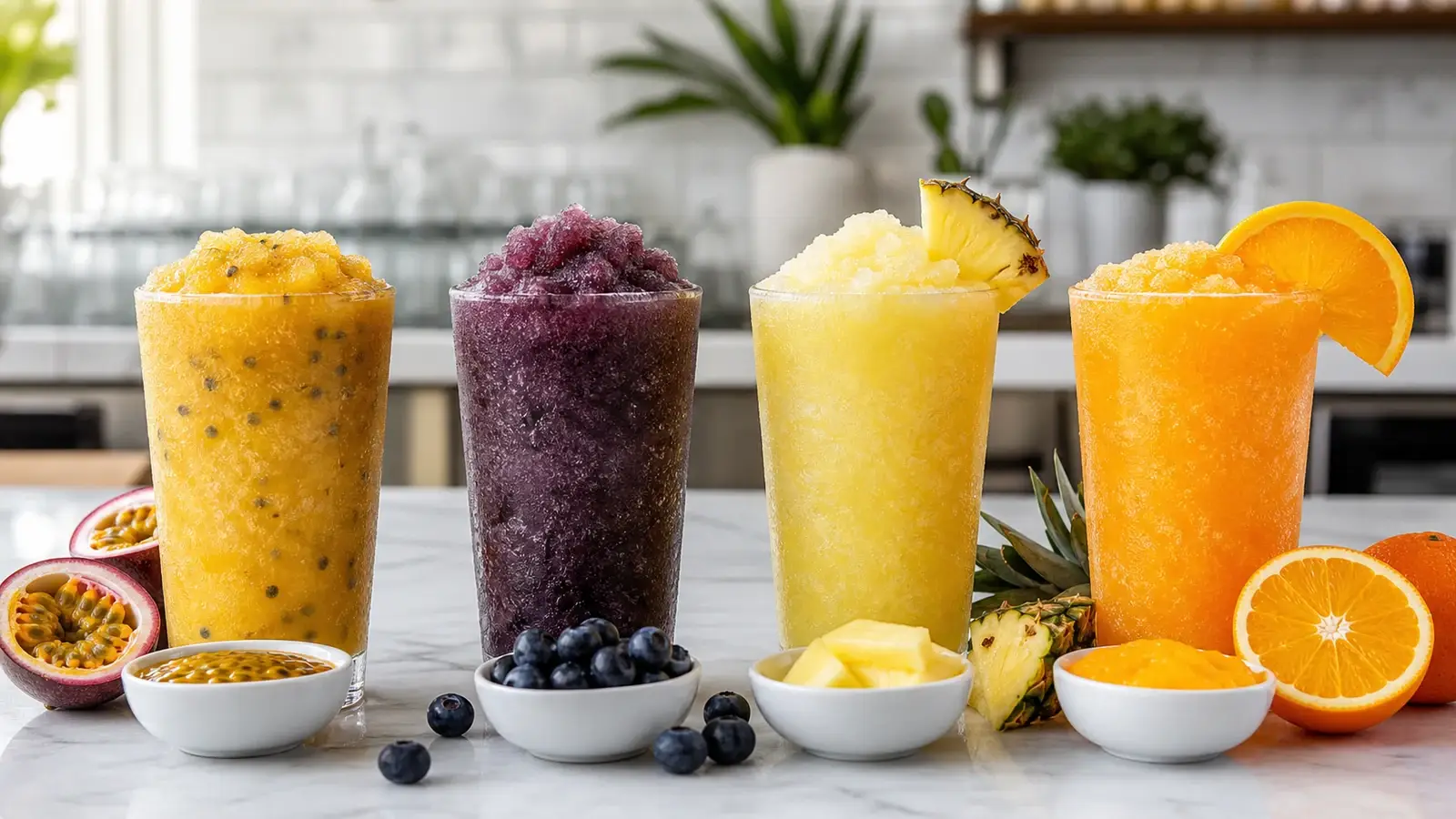 Pulpa para bebidas frozen en restaurantes con frappes y granizados Pulpamia